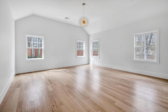 8 Fox Run, Monroe, CT 06468 - spare room with vaulted ceiling, light wood finished floors, and baseboards