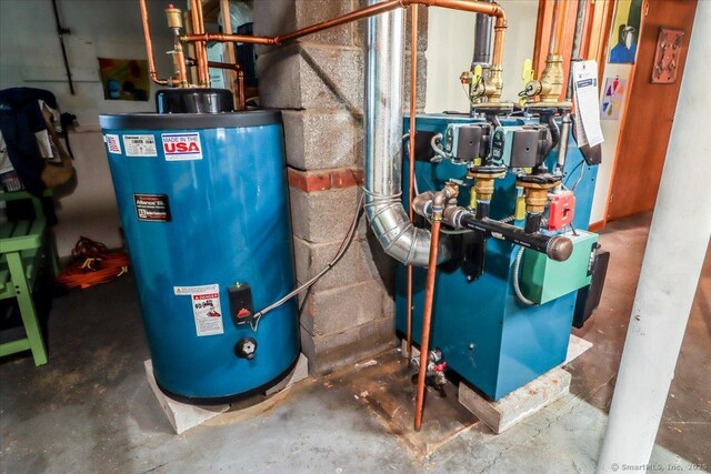 utilities featuring gas water heater