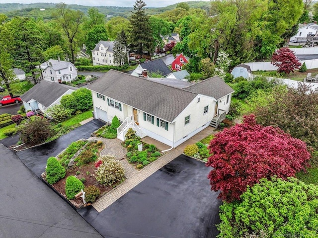 aerial perspective of suburban area