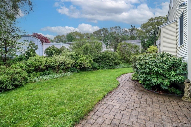 view of grassy yard