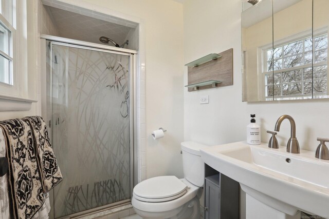 42 Stonecrop Rd, Norwalk, CT 06851 - full bathroom featuring a shower stall, toilet, and a sink