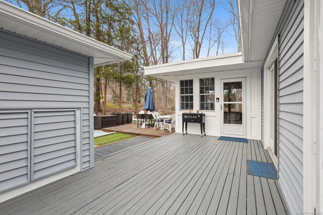 42 Stonecrop Rd, Norwalk, CT 06851 - view of wooden deck