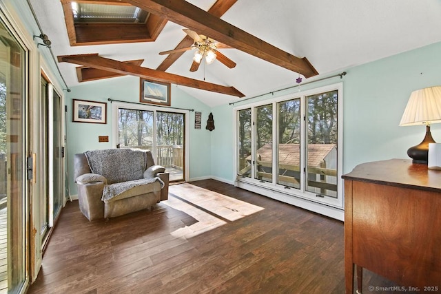 20 Sims Rd, Bristol, CT 06010 - sunroom featuring beamed ceiling and baseboard heating