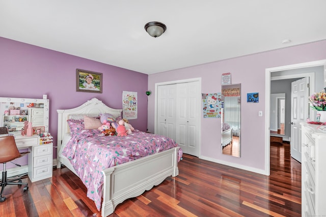 190 Thoreau Dr, Shelton, CT 06484 - bedroom featuring baseboards, wood finished floors, and a closet