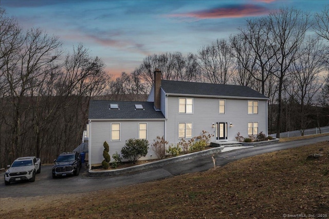 190 Thoreau Dr, Shelton, CT 06484 - view of front of house with a chimney