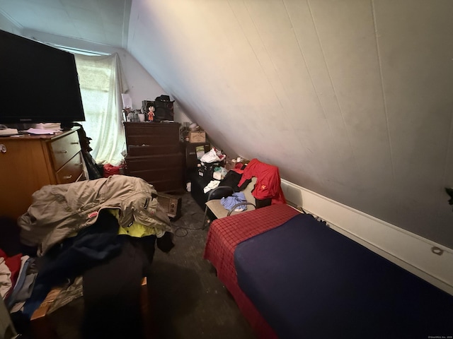 148 Plymouth St, New Haven, CT 06519 - bedroom with lofted ceiling and carpet floors