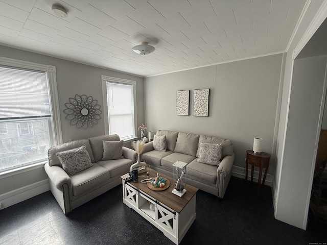 148 Plymouth St, New Haven, CT 06519 - living room featuring crown molding
