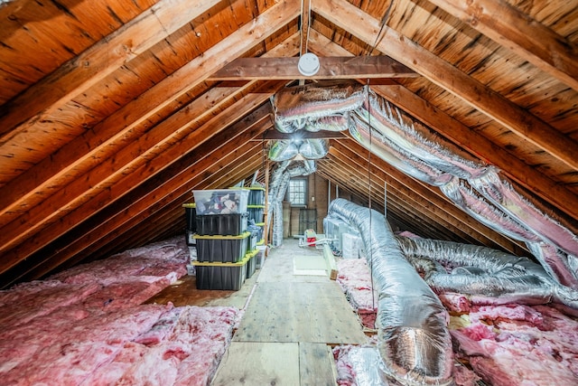 view of attic