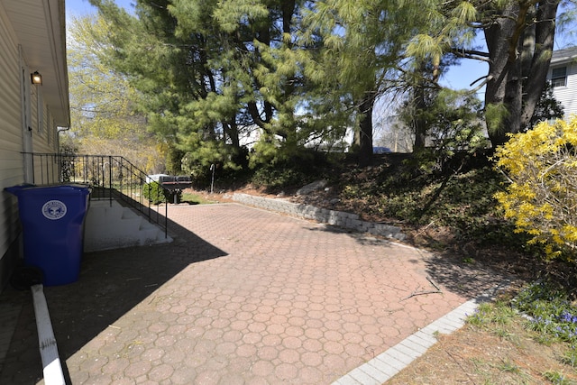 view of patio / terrace with stairs