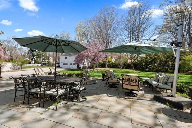 101 N Main St, Essex, CT 06426 - view of patio with an outdoor living space and outdoor dining space
