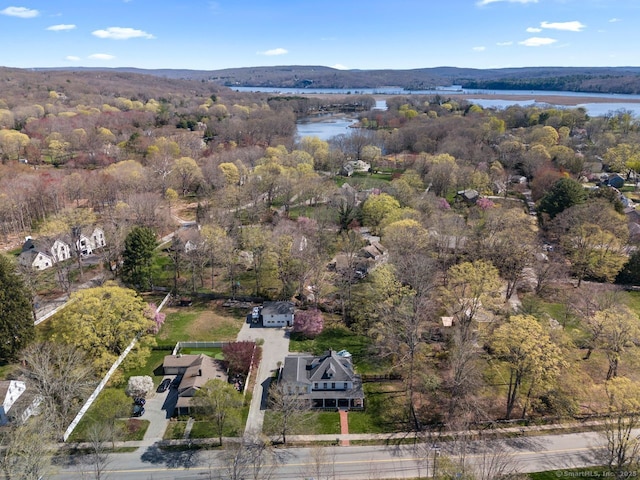 101 N Main St, Essex, CT 06426 - drone / aerial view featuring a water view and a view of trees