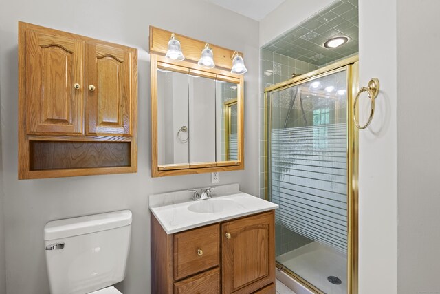 246 Sea Hill Rd, North Branford, CT 06471 - full bath with vanity, toilet, and a shower stall