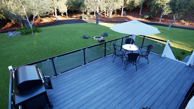 4 Old Neversink Rd, Danbury, CT 06811 - wooden deck featuring outdoor dining area and a yard