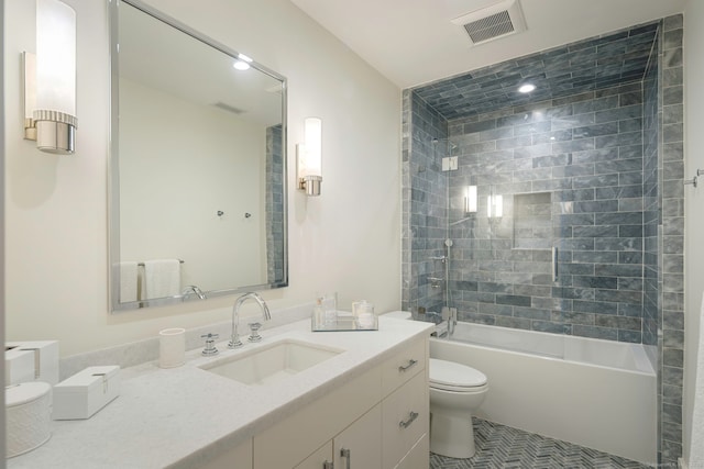 2 Mead St Unit 20, New Canaan, CT 06840 - full bath featuring toilet, vanity,  shower combination, and tile patterned flooring