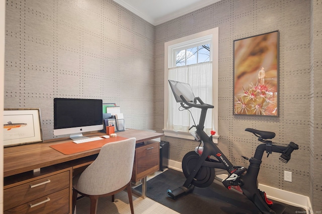 2 Mead St Unit 20, New Canaan, CT 06840 - office with ornamental molding and baseboards