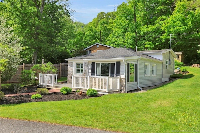 538 Winthrop Rd Unit 5, Deep River, CT 06417 - view of front of property featuring a deck and a shingled roof