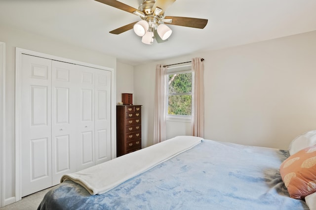 2 Goodhill Rd, New Milford, CT 06776 - carpeted bedroom with ceiling fan and a closet