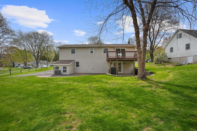 2 Goodhill Rd, New Milford, CT 06776 - back of house featuring a patio, a wooden deck, a yard, and a chimney