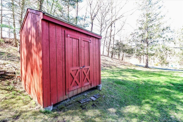 view of shed