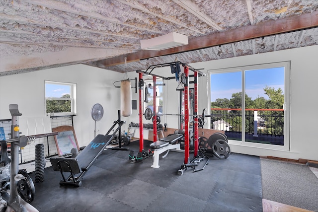 view of exercise area