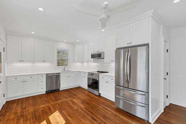 34 Power House Rd, Montville, CT 06382 - kitchen with white cabinets, appliances with stainless steel finishes, and a sink