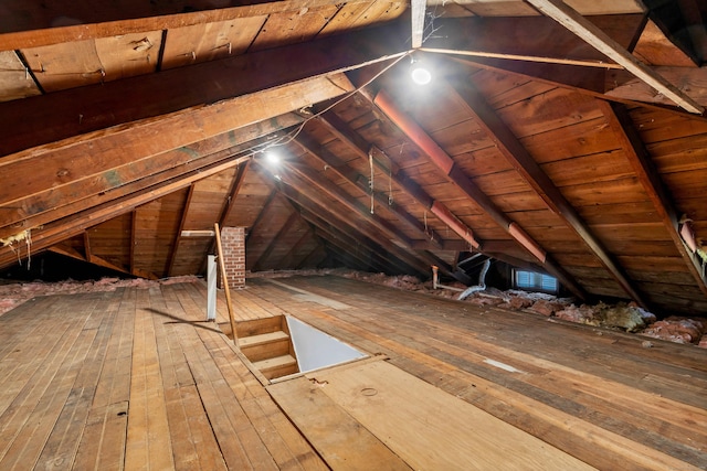34 Power House Rd, Montville, CT 06382 - unfinished attic featuring an upstairs landing