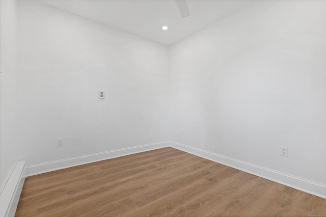 34 Power House Rd, Montville, CT 06382 - spare room with baseboards, a ceiling fan, light wood-style floors, and recessed lighting