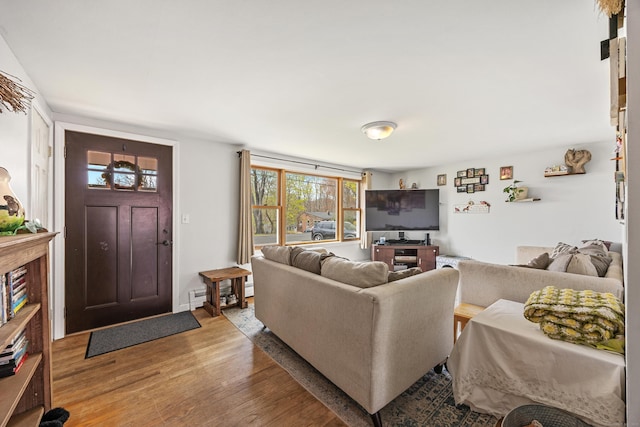 living room featuring wood finished floors