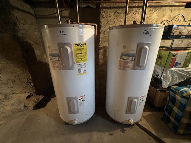 21-23 Elm St, Derby, CT 06418 - utility room with water heater
