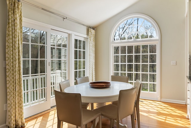 6 Wahackme Ln, New Canaan, CT 06840 - dining room featuring baseboards and light wood-type flooring