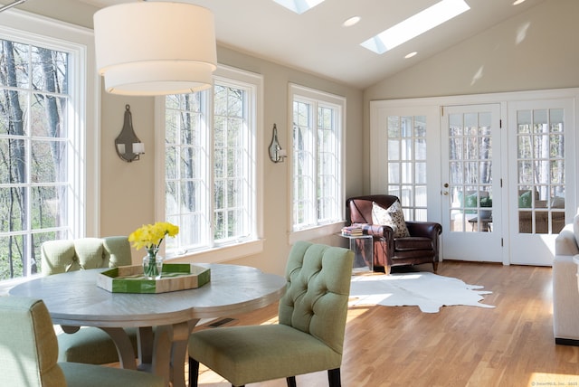 6 Wahackme Ln, New Canaan, CT 06840 - sunroom featuring a skylight and french doors