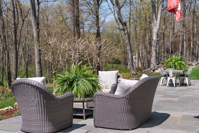 6 Wahackme Ln, New Canaan, CT 06840 - view of patio / terrace featuring outdoor dining area