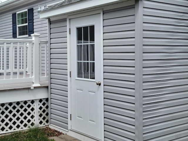 view of doorway to property