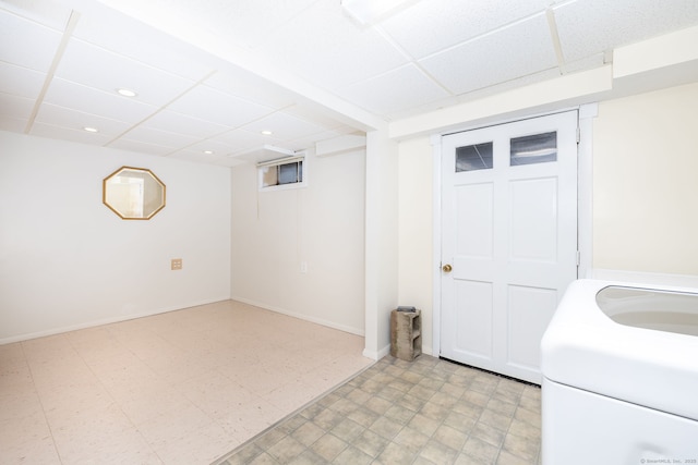 31 Mountain View Dr, Rocky Hill, CT 06067 - finished basement featuring a drop ceiling, light floors, and recessed lighting