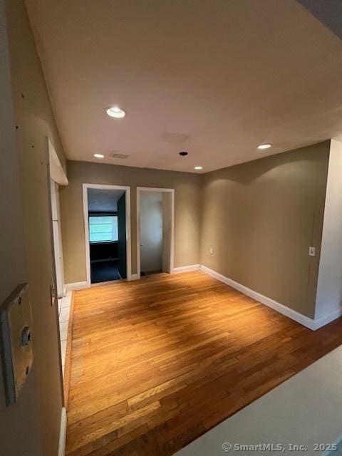 5 Stone Ct, Ledyard, CT 06335 - empty room with baseboards, light wood finished floors, and recessed lighting