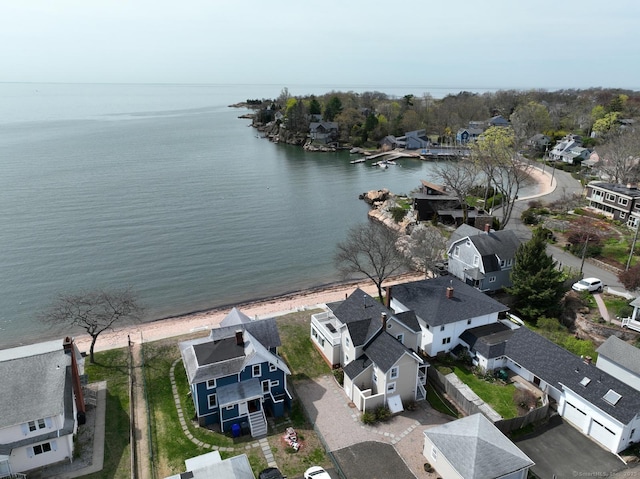 15 Beckett Ave, Branford, CT 06405 - drone / aerial view with a water view and a residential view