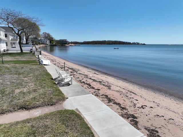 15 Beckett Ave, Branford, CT 06405 - view of water feature with a view of the beach and fence