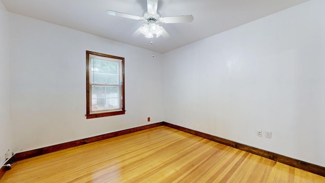 8 Kent St, Plainville, CT 06062 - empty room with baseboards, wood finished floors, and ceiling fan