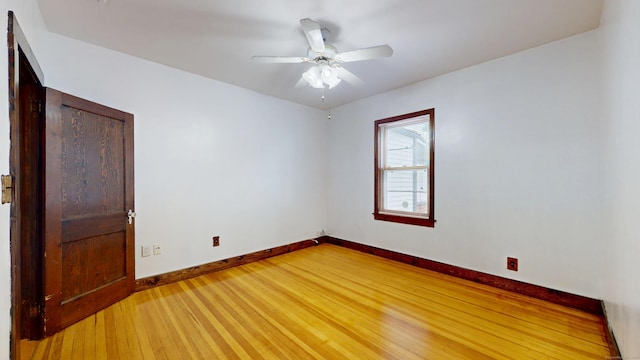 8 Kent St, Plainville, CT 06062 - unfurnished room with light wood-style floors, baseboards, and ceiling fan