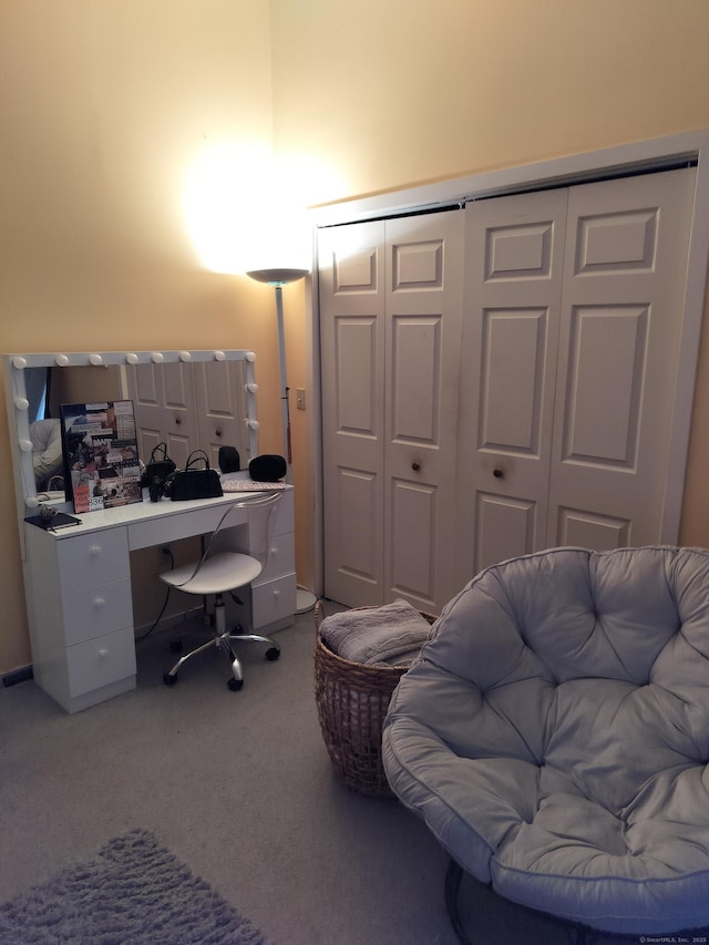 view of carpeted office