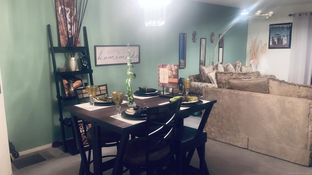 dining area with baseboards