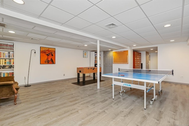 2 Donald Dr, Westport, CT 06880 - game room with light wood finished floors, baseboards, and recessed lighting