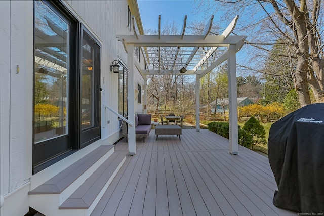 2 Donald Dr, Westport, CT 06880 - deck with a pergola and area for grilling