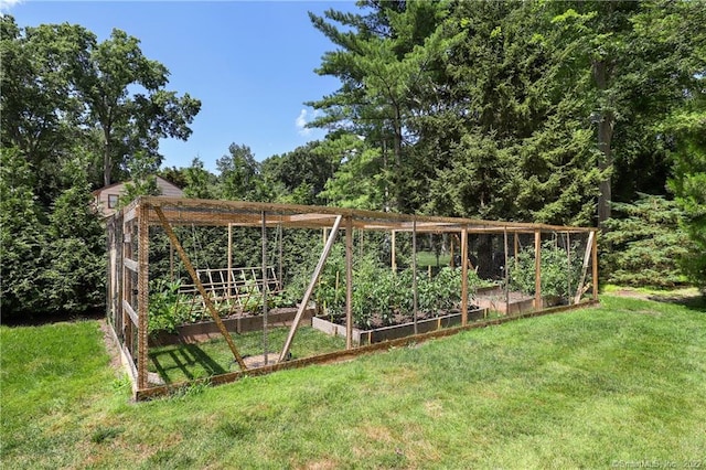 41 Hermit Ln, Westport, CT 06880 - view of yard with a vegetable garden