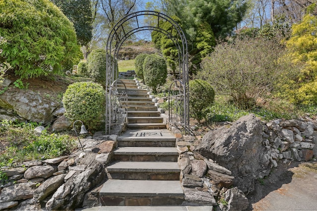 surrounding community with stairway