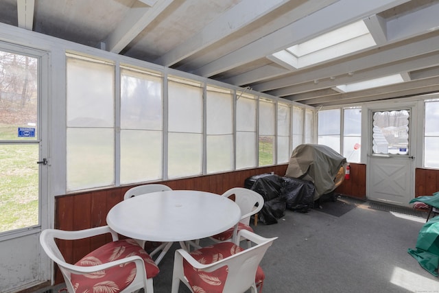 view of sunroom