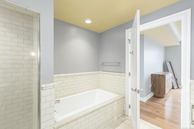 85 Memorial Rd Apt 414, West Hartford, CT 06107 - bathroom with a garden tub and recessed lighting