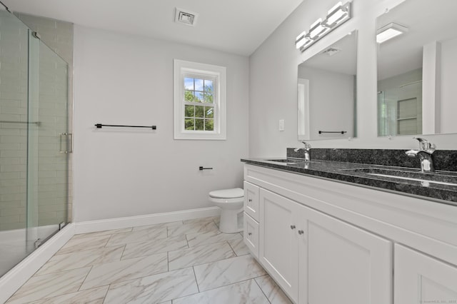 54 Edgerton Rd, Granby, CT 06090 - full bath featuring marble finish flooring, double vanity, and a shower stall