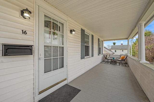 16 Academy St, Manchester, CT 06040 - view of patio / terrace with a porch