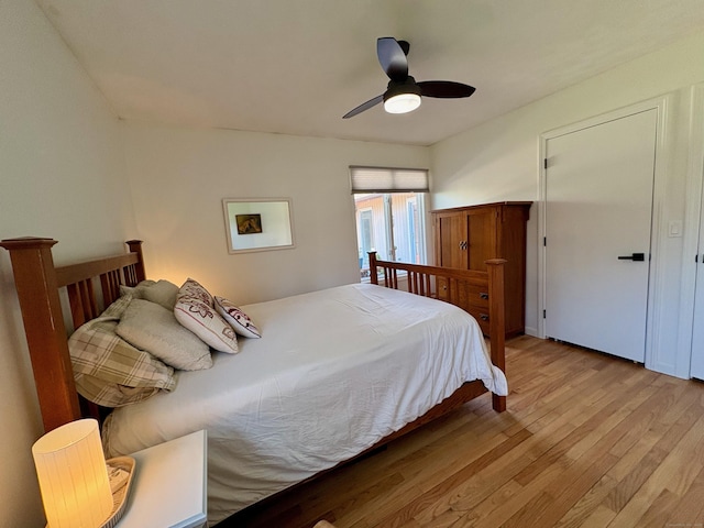 64 Sherwood Ln, Norwich, CT 06360 - bedroom with light wood-style floors and ceiling fan